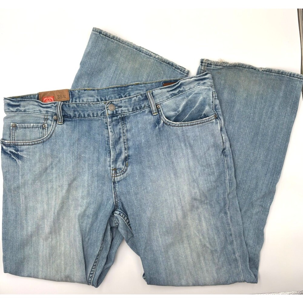 Vintage Gap 1969 Boot Fit Jeans Mens 38x32 Y2K Light Wash Distressed Bootcut